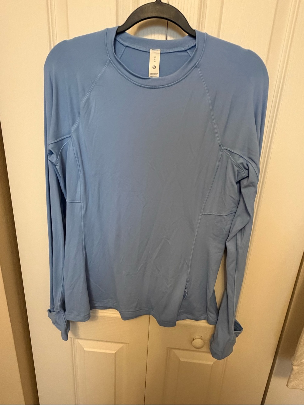lululemon athletica Light Blue Long Sleeve Crew Performance Top